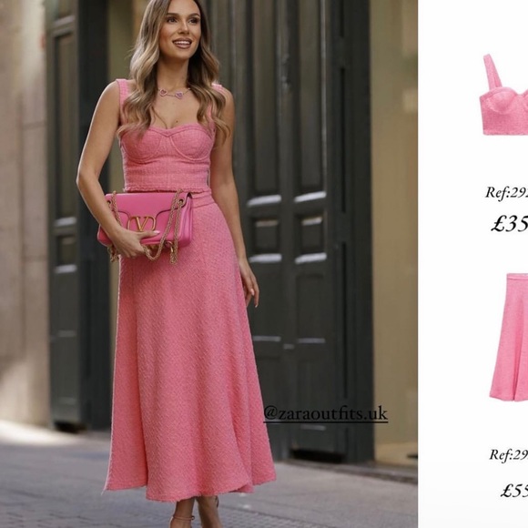 Zara set tweet top and skirt bloggers fav - Picture 6 of 7